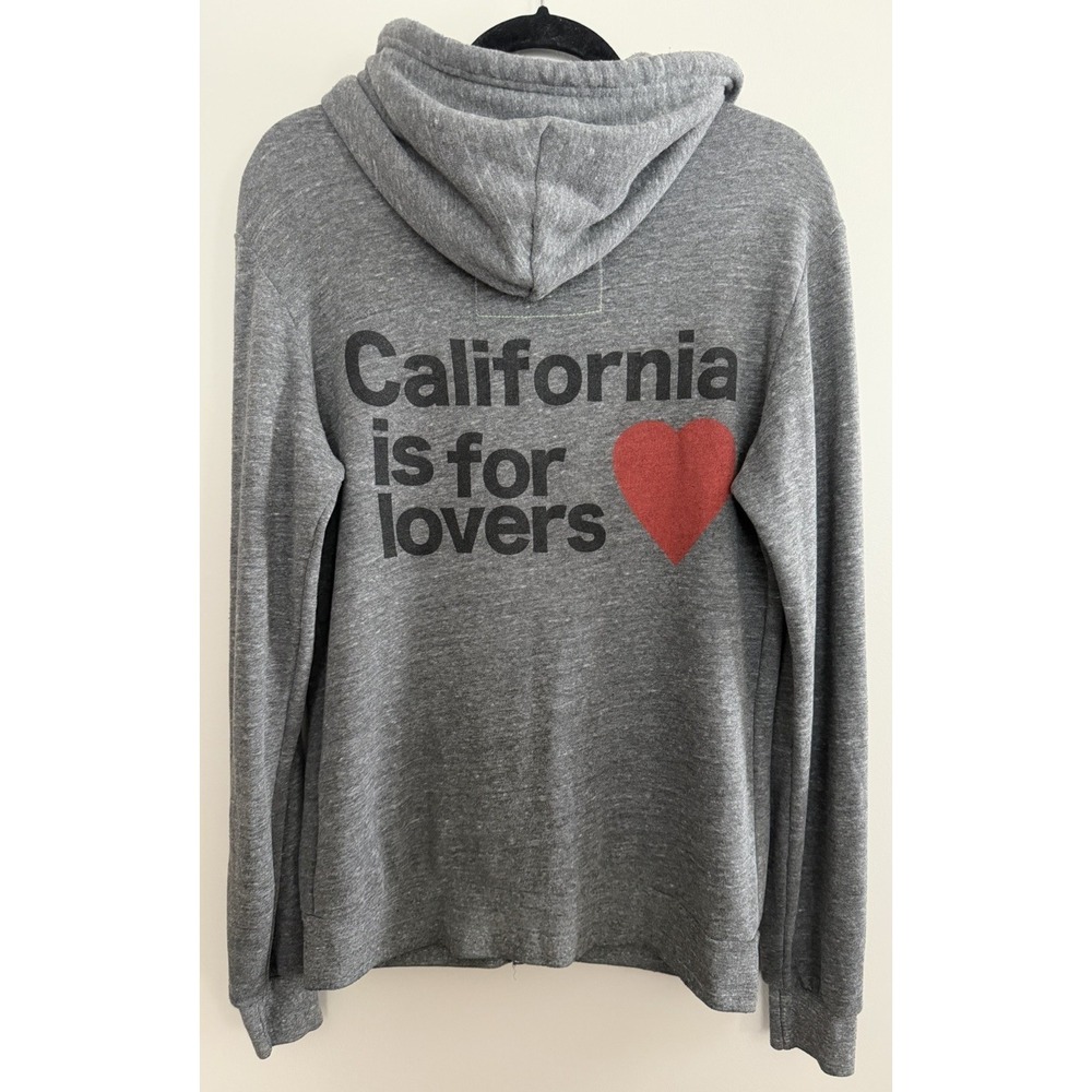 Aviator Nation‎ California is For Lovers Zip Up Hoodie Gray Size Medium
